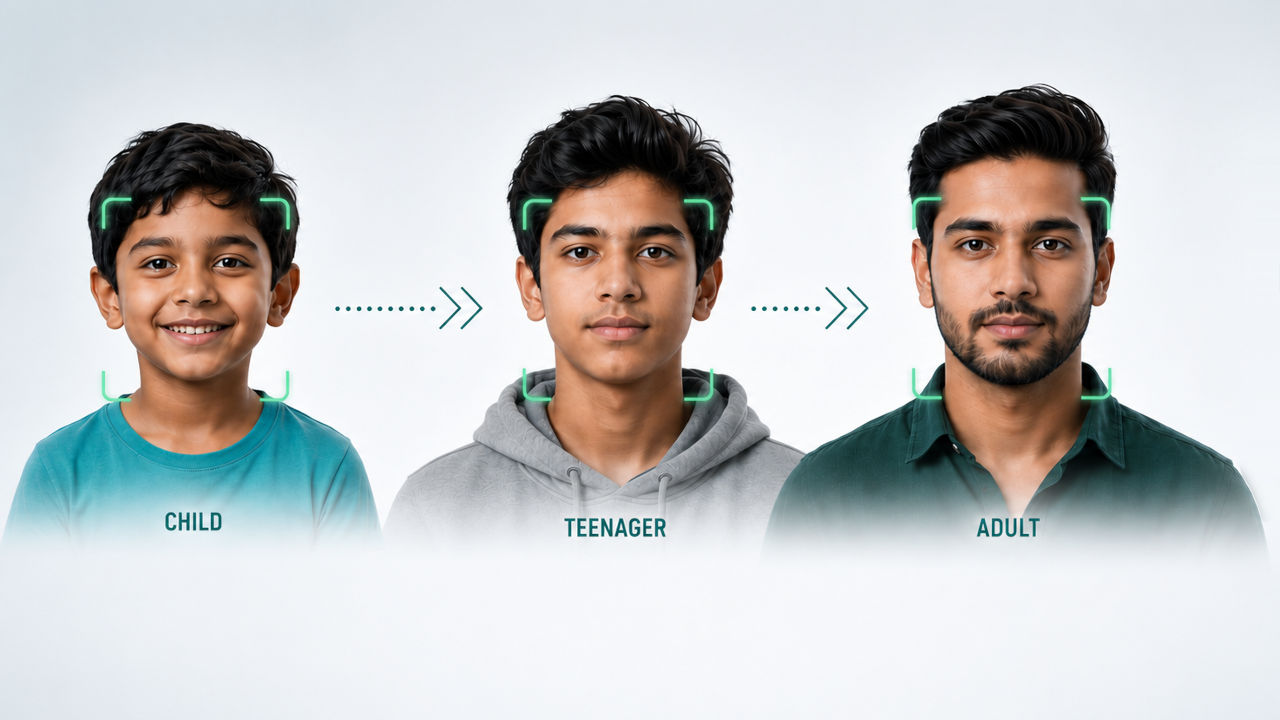 UIDAI Biometrics Challenge, Face Age Variation - Ai-generated Illustration