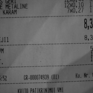 Evidence Collector 300M capturing evidence from a payment receipt